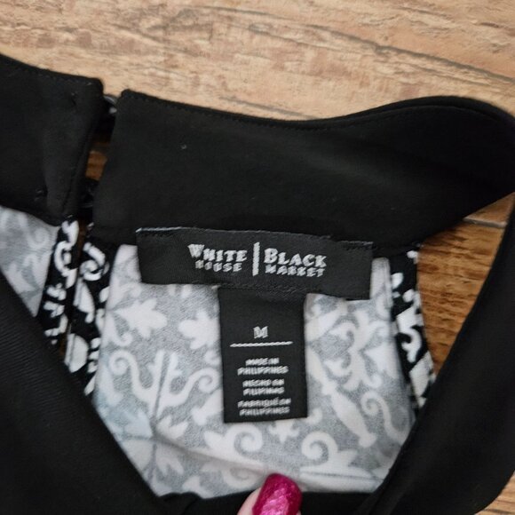 WHBM White House Black Market Stretchy Sleeveless Keyhole Tunic Top Size M - Picture 2 of 5